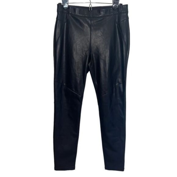 Free People for Urban Outfitters Black Faux Leather High-Waisted Skinny Pants 27 - Picture 1 of 12